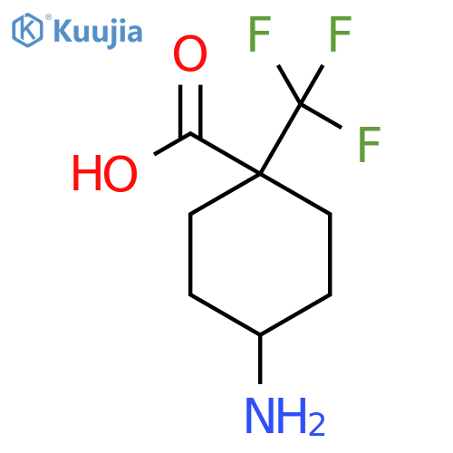 4-amino-1-(trifluoromethyl)cyclohexane-1-carboxylic acid structure