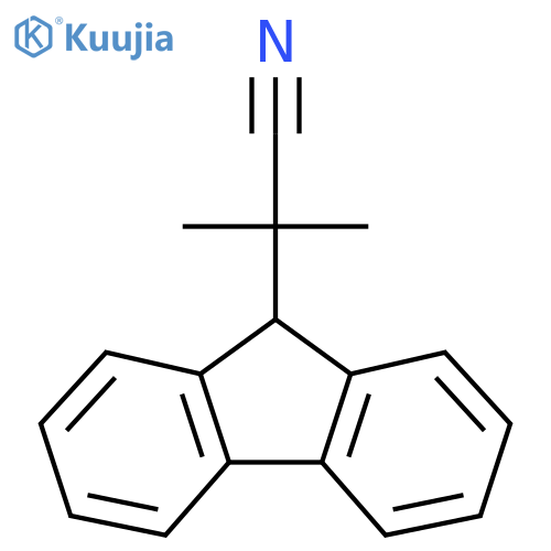 2-(9H-fluoren-9-yl)-2-methylpropanenitrile structure