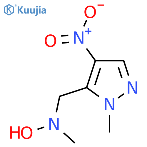N-methyl-N-(1-methyl-4-nitro-1H-pyrazol-5-yl)methylhydroxylamine structure