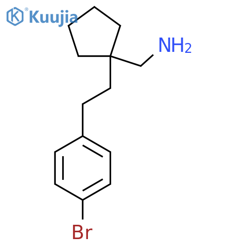 {1-2-(4-bromophenyl)ethylcyclopentyl}methanamine structure