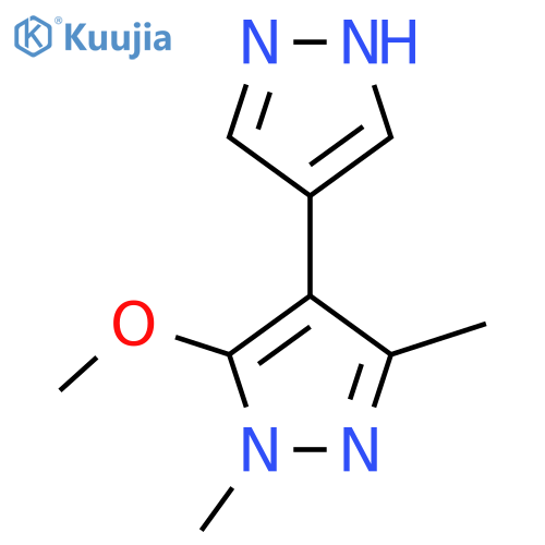 5-methoxy-1,3-dimethyl-4-(1H-pyrazol-4-yl)-1H-pyrazole structure
