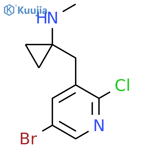 1-(5-bromo-2-chloropyridin-3-yl)methyl-N-methylcyclopropan-1-amine structure