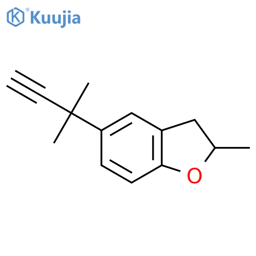 2-Methyl-5-(2-methylbut-3-yn-2-yl)-2,3-dihydro-1-benzofuran structure