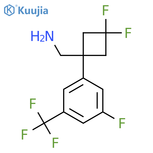{3,3-difluoro-1-3-fluoro-5-(trifluoromethyl)phenylcyclobutyl}methanamine structure