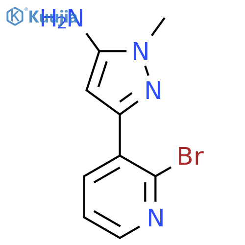 3-(2-bromopyridin-3-yl)-1-methyl-1H-pyrazol-5-amine structure