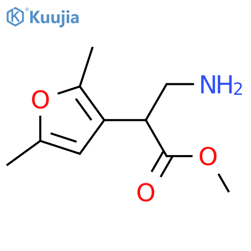 methyl 3-amino-2-(2,5-dimethylfuran-3-yl)propanoate structure