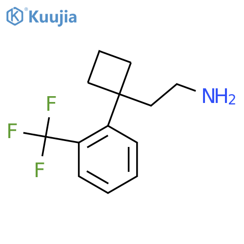 2-{1-2-(trifluoromethyl)phenylcyclobutyl}ethan-1-amine structure