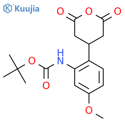 tert-butyl N-2-(2,6-dioxooxan-4-yl)-5-methoxyphenylcarbamate structure