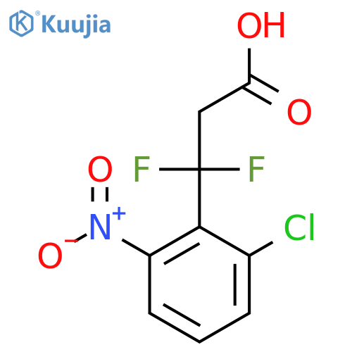 3-(2-chloro-6-nitrophenyl)-3,3-difluoropropanoic acid structure