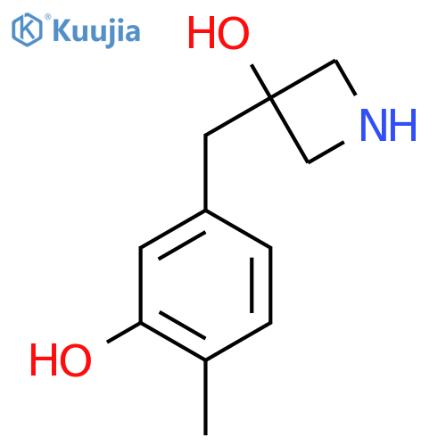 3-(3-hydroxy-4-methylphenyl)methylazetidin-3-ol structure