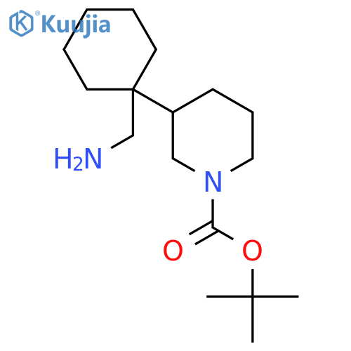 tert-butyl 3-1-(aminomethyl)cyclohexylpiperidine-1-carboxylate structure