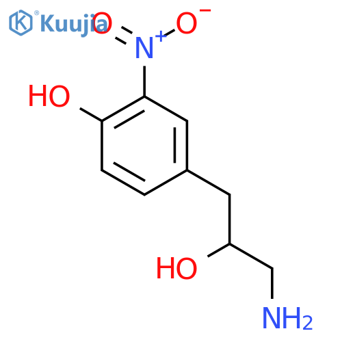 4-(3-amino-2-hydroxypropyl)-2-nitrophenol structure