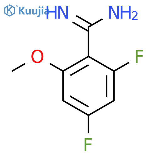 2,4-difluoro-6-methoxybenzene-1-carboximidamide structure