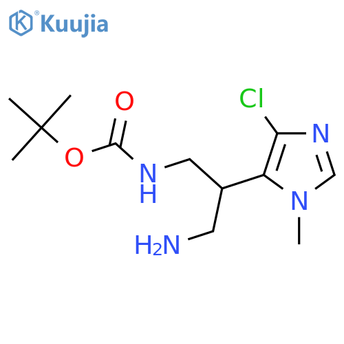 tert-butyl N-3-amino-2-(4-chloro-1-methyl-1H-imidazol-5-yl)propylcarbamate structure