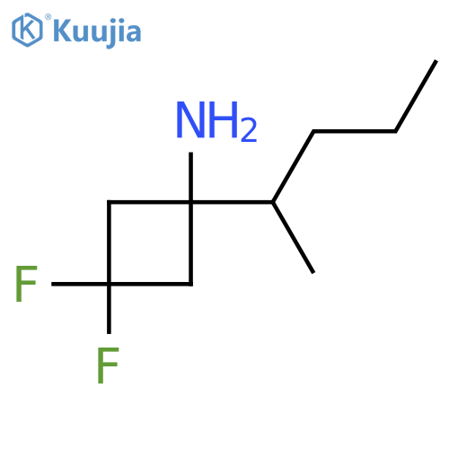 3,3-difluoro-1-(pentan-2-yl)cyclobutan-1-amine structure