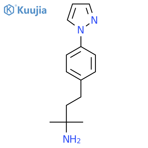 2-methyl-4-4-(1H-pyrazol-1-yl)phenylbutan-2-amine structure