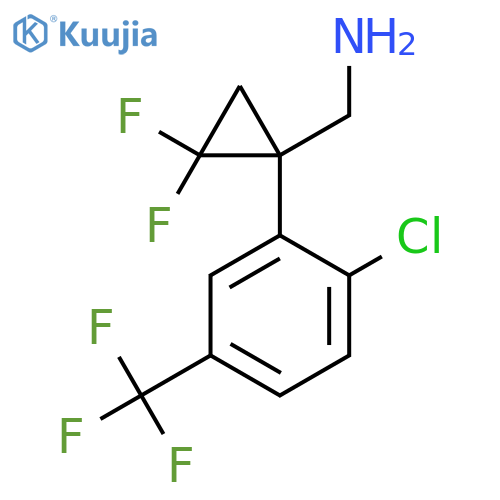 {1-2-chloro-5-(trifluoromethyl)phenyl-2,2-difluorocyclopropyl}methanamine structure