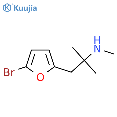 [1-(5-Bromofuran-2-yl)-2-methylpropan-2-yl](methyl)amine structure