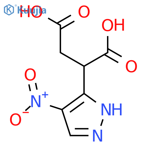 2-(4-nitro-1H-pyrazol-3-yl)butanedioic acid structure