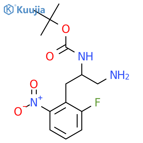 tert-butyl N-1-amino-3-(2-fluoro-6-nitrophenyl)propan-2-ylcarbamate structure