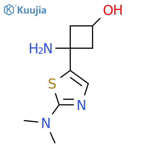 3-amino-3-2-(dimethylamino)-1,3-thiazol-5-ylcyclobutan-1-ol structure
