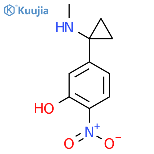 5-1-(methylamino)cyclopropyl-2-nitrophenol structure