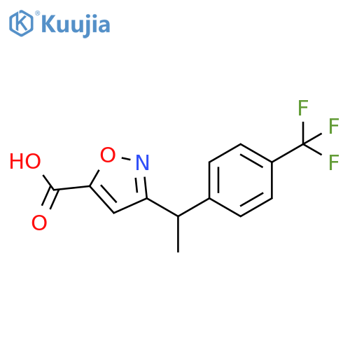 3-{1-4-(trifluoromethyl)phenylethyl}-1,2-oxazole-5-carboxylic acid structure