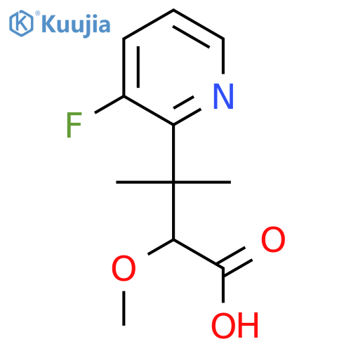 3-(3-fluoropyridin-2-yl)-2-methoxy-3-methylbutanoic acid structure