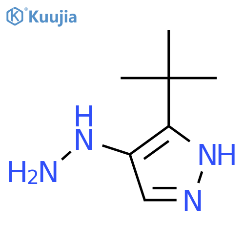 3-tert-butyl-4-hydrazinyl-1H-pyrazole structure