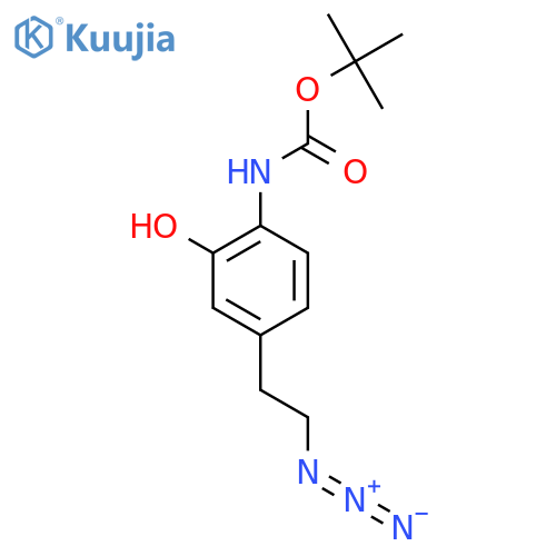 tert-butyl N-4-(2-azidoethyl)-2-hydroxyphenylcarbamate structure