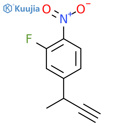 4-(but-3-yn-2-yl)-2-fluoro-1-nitrobenzene structure