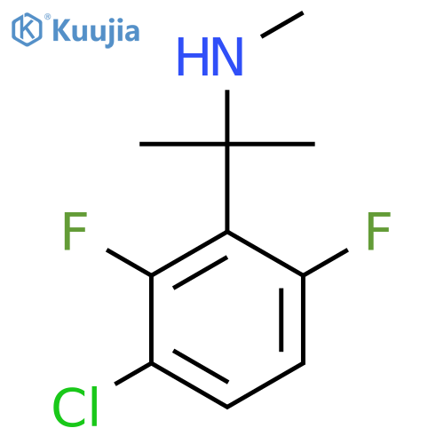 2-(3-chloro-2,6-difluorophenyl)propan-2-yl(methyl)amine structure