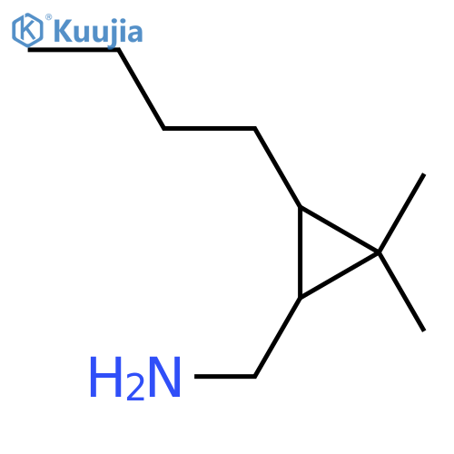 (3-butyl-2,2-dimethylcyclopropyl)methanamine structure