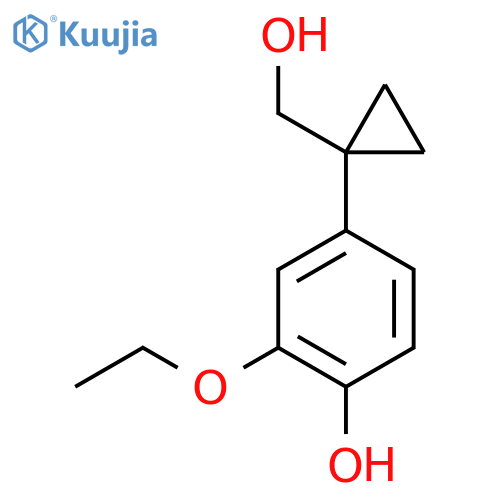 2-ethoxy-4-1-(hydroxymethyl)cyclopropylphenol structure