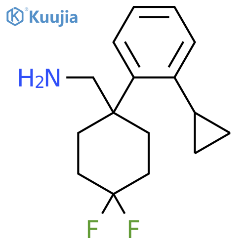 1-(2-cyclopropylphenyl)-4,4-difluorocyclohexylmethanamine structure