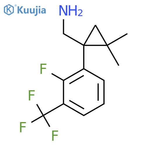 {1-2-fluoro-3-(trifluoromethyl)phenyl-2,2-dimethylcyclopropyl}methanamine structure