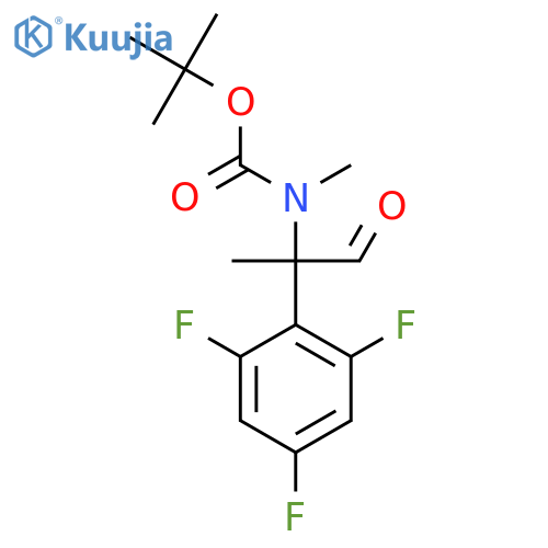 tert-butyl N-methyl-N-1-oxo-2-(2,4,6-trifluorophenyl)propan-2-ylcarbamate structure