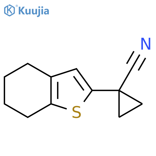 1-(4,5,6,7-tetrahydro-1-benzothiophen-2-yl)cyclopropane-1-carbonitrile structure