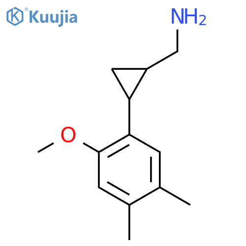 2-(2-methoxy-4,5-dimethylphenyl)cyclopropylmethanamine structure