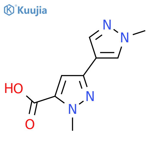 1-methyl-3-(1-methyl-1H-pyrazol-4-yl)-1H-pyrazole-5-carboxylic acid structure