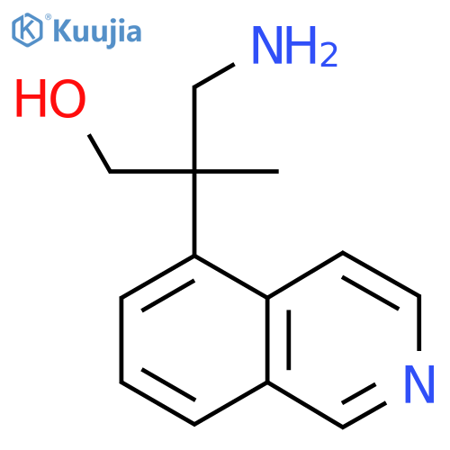 3-amino-2-(isoquinolin-5-yl)-2-methylpropan-1-ol structure