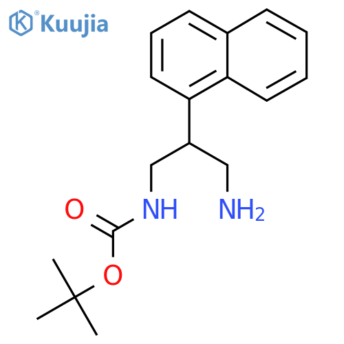tert-butyl N-3-amino-2-(naphthalen-1-yl)propylcarbamate structure