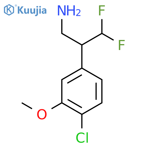 2-(4-chloro-3-methoxyphenyl)-3,3-difluoropropan-1-amine structure