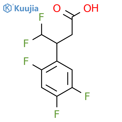 4,4-difluoro-3-(2,4,5-trifluorophenyl)butanoic acid structure