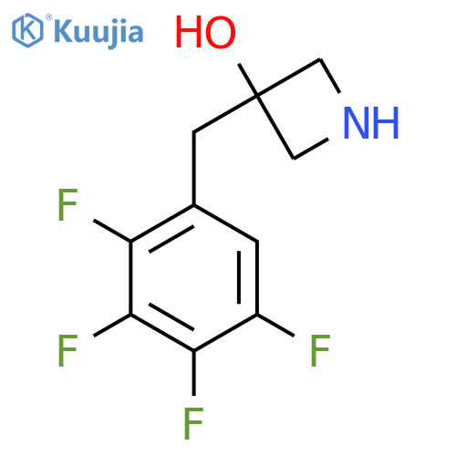 3-(2,3,4,5-tetrafluorophenyl)methylazetidin-3-ol structure