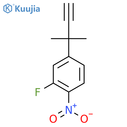 2-fluoro-4-(2-methylbut-3-yn-2-yl)-1-nitrobenzene structure