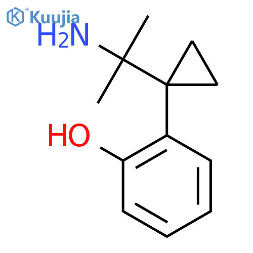 2-1-(2-aminopropan-2-yl)cyclopropylphenol structure