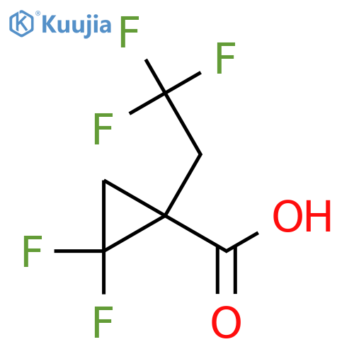 2,2-difluoro-1-(2,2,2-trifluoroethyl)cyclopropane-1-carboxylic acid structure