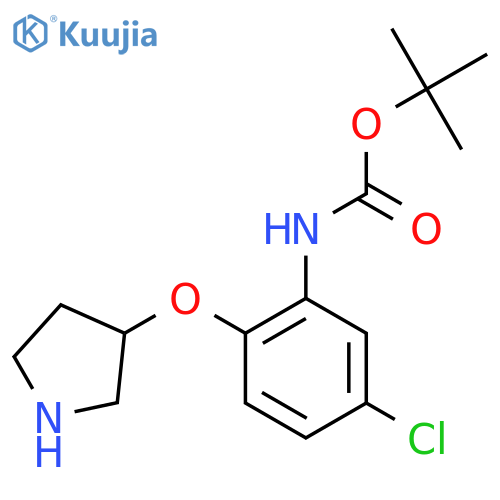 tert-butyl N-5-chloro-2-(pyrrolidin-3-yloxy)phenylcarbamate structure