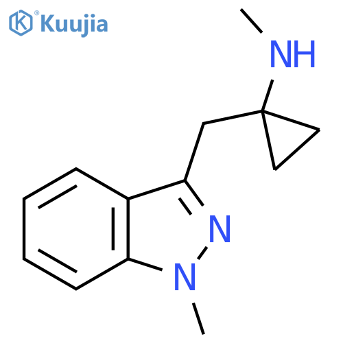 N-methyl-1-(1-methyl-1H-indazol-3-yl)methylcyclopropan-1-amine structure